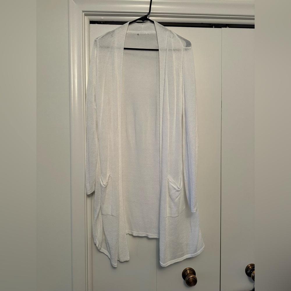 J. Jill White Open-Front Cardigan